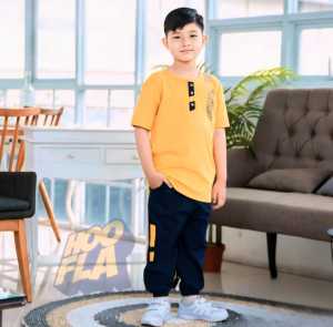 Baju dan Celana Koko anak laki laki Asyraf Motif Batik Celana Joger