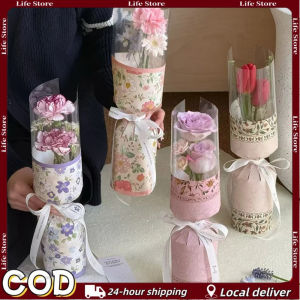 OPP Transparent Rose Wrapping Bag Floral Sleeve Beginner-friendly Flower Wrapping Bag ValentinesDay