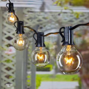 Thirlife Outdoor Waterproof String Lights G40 Globe String Lights with Bulbs-UL Listd for Indoor/Outdoor Decor Garden