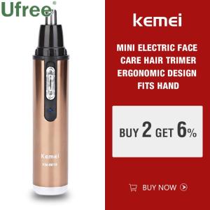 Kemei KM-6619 Washable Electric Nose Hair Trimmer Cleaner