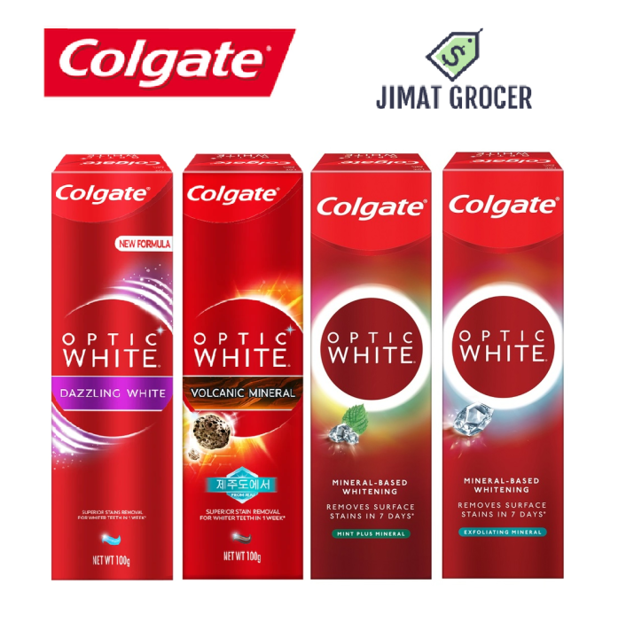 Colgate Optic White Volcanic Mineral / Plus Shine / Sparking / Dazzling / White Toothpaste 100g