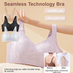 Push-up Wireless Bra Lightweight Non-Marking Push-Up Bra Adjustable Lingerie Large Size L-4XL