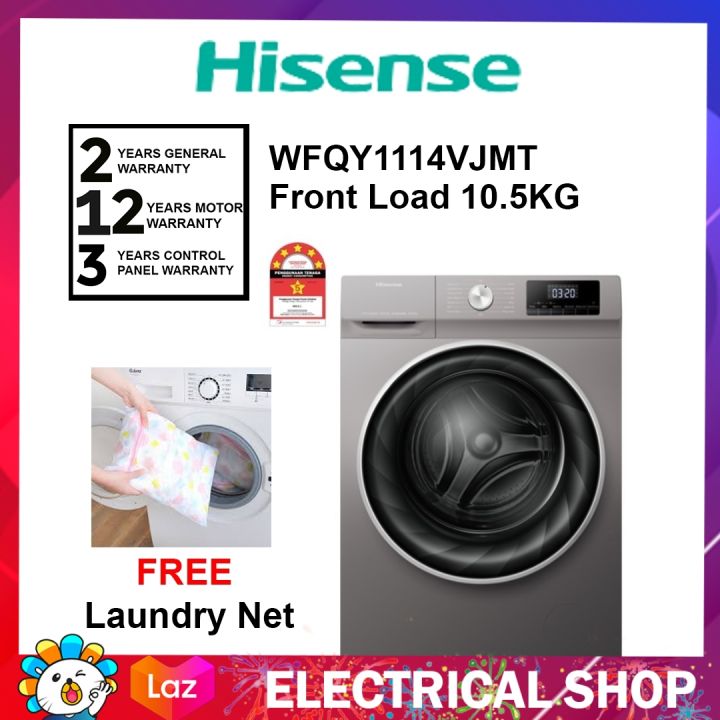 Hisense 10.5KG Front Load Washer WFQY1114VJMT Inverter Washing Machine ...