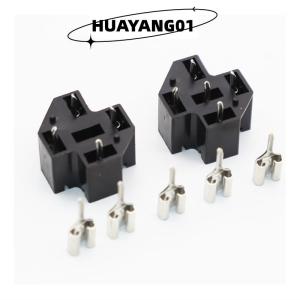 HUAYANG01 [2023 new HOT FASHION] Automotive Car Auto 40A 4 5 Pin SPDT Relay Socket Connector Adaptor PCB Board Mount Base Holder with 6.3mm Terminals