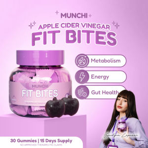 【MUNCHI】Fit Bites Apple Cider Vinegar Gummies Fat Burner Metabolism Booster Appetite FDA