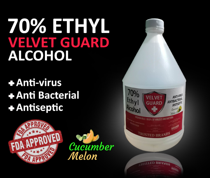 Velvet Guard Alcohol 1 GALLON 70% Ethyl Cucumber Melon | Lazada PH