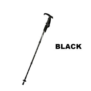 Trekking Poles Aluminum Alloy Adjustable Scalable Outdoor L-Shaped Straight Handle Retractable Walking Hiking Stick Anti Shock Walking Poles