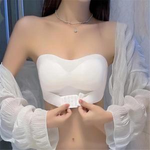 CS ชุดชั้นในที่ไม่มีสายหนัง push-up เซ็กซี่ backless ชุดชั้นในที่สวยงามไม่มีรอยต่อที่มองไม่เห็นกันลื่นด้านบนหลอด da072 Lady Women