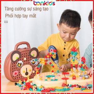 Đồ Chơi Cho Bé Trai Bonkids Đồ Chơi Kỹ Sư Lắp Ráp Ốc Vít 203 Chi Tiết  Đồ Chơi Nhập Vai
