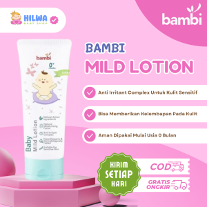 Bambi Baby Mild Lotion 100ml - Body Lotion Bayi Kulit Normal - Sensitif | Menjaga Kelembapan Kulit