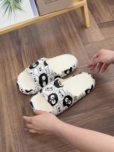 [Free Shipping] Cartoon Cute WomenS Summer Outdoor Home Use Thick-Soled Non-Slip Fashionable Ins-Style Printed Sandals