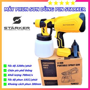 Súng phun sơn cầm tay dùng pin STARKER Đức  có chỉnh chế độ lưu lượng phun  bảo hành 6 tháng