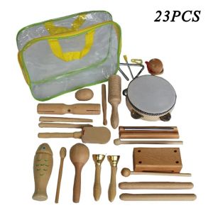 Kids Wooden Music instruments Set Toys Montessori Sensory Toys Sand Drum Hammer Instrument Percussion Preschool Educational Toys2026