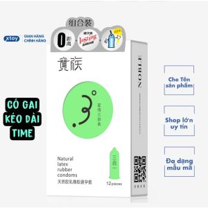 Bao cao su NOBLE số 3 có gai kéo dài thời gian nhiều gel hương thơm hộp 12 bcs