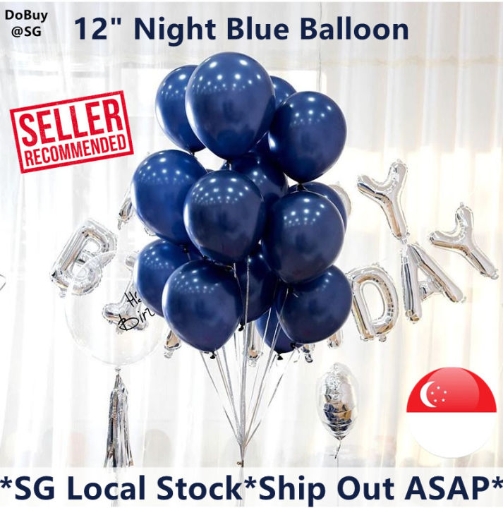 Night Blue Number Balloon - Foil Mylar Balloon For Birthdays, Parties & Celebrations