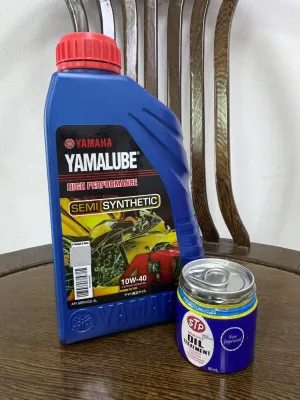 YAMAHA YAMALUBE ENGINE OIL 4T SEMI SYNTHETIC 10W40 10/40 1LITRE WITH OIL FILTER YAMAHA LC135 Y15 & STP OIL TREATMENT FOR ALL MOTORCYCLE USE LC135 RS150 Y15 Y125 LAGENDA EX5 WAVE