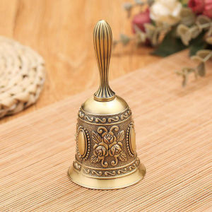 【TIANXIN MALL】 Retro Metal Hand Bell School Hand Bell Dishes Serving Bell Lucky Loud Call Meditation Hand Bell Bruiloft Craft Decoratie