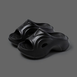 Free Shipping High-Heeled Slippers Paris-Style Thick-Soled Outdoor Sandals Non-Slip Beach Sandals For Women Eva Material Toe-Post Design Comfortable
