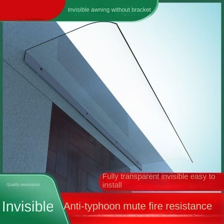Transparent awning without support invisible rain shower window ...