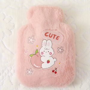 Portable Hot Water Bag Warm Soft Plush Cute Mini Hot Compress Stomach Hand Warmer for Female Students Water Filling Bag
