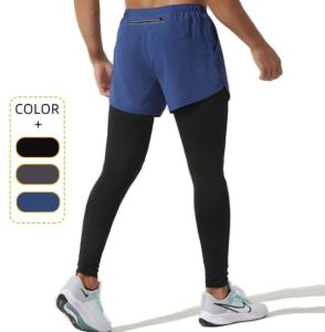 Quần chạy bộ nam có lớp lót dài E60001