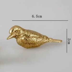 xpkQ Solid Copper Cabinet Pulls Nordic Creative Drawer Pull Animals Bird Shape Cupboard Handles Retro Single Hole Furniture Grip H5K8Q