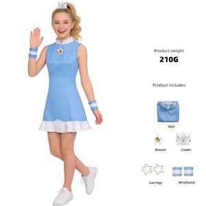 clu The Super Mario Bros Movie 110cm-2XL Daisy Princess Peach Rosalina dress cosplay cloth ulc