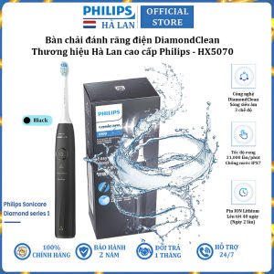 Bàn chải đánh răng điện thương hiệu Hà Lan Philips DiamondClean HX5070 3 chế độ - Hàng nhập khẩu (BH 2 NĂM)