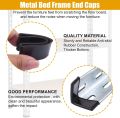 Metal Bed Frame End Caps L Shape Rubber Bed Frame Cover Feet 1-1/2" x 1-1/2" for Most Metal Bed Frame Angle Iron Caps Furniture Leg Protectors - 4 Pcs. 