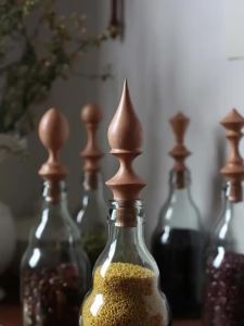 xpkQ Retro Carboy Cork Stopper Glass Water Bottle Coffee Bean Storage Bottle Crafts & Home Decor M2Y9R