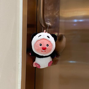 Korean Loopy Plush Toy Cartoon Pororo Little Penguin Teddy Bear Pink Beaver Loopy Teddy Bear Dressing Show Keychain Plush Pendant Doll Birthday Gift Stuffed Plushie Doll