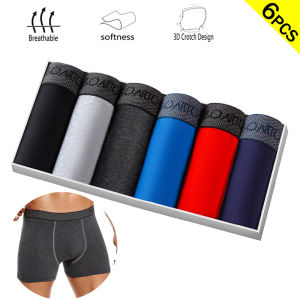 6pcs/pack Boxer Briefs Solid Color Mens Panties Cotton Underwear Men Underpants Letter Elastic Waistband Man Undrewear Shorts2026