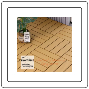 【JJ HOME】Plastic Wood Deck Tiles/Waterproof DIY Flooring for Indoor & Outdoor Use