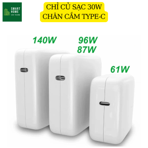 Sạc Laptop USB Type C Thay Thế Cho Pro Air 30W 61W 87W 96W 2016 2017 2018 2019 2020 2021 2022 Mới 100%