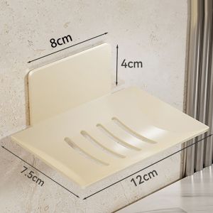 【IN STOCK】 Wall Mounted Shower Soap Holder Carbon Steel Self Draining Soap Dish Rustproof Soap Storage Rack Bathroom Accessories