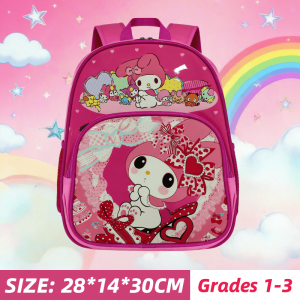 Kids School Bag Cute Large Capacity School Backpack Cartoon Printed Lightweight Kindergarten