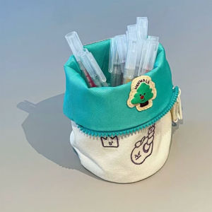 SKISOPGO กระเป๋าใส่ปากกา กระเป๋าดินสอ ลายน่ารัก ความจุขนาดใหญ่ อุปกรณ์ใส่เครื่องเขียน สำหรับนักเรียน