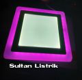 LAMPU PLAFON 2 WARNA INBOW (TANAM) 18+6 WATT KOTAK & BULAT / LAMPU DOWNLIGHT AC 220V 2 WARNA. 