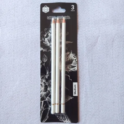 3pcs White Charcoal Pencils