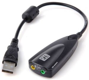 USB Sound Card 7.1 Ra Âm Thanh 3.5mm – Cáp Chuyển USB Ra Loa Tai Nghe Micro Cho PC Laptop Có Dây