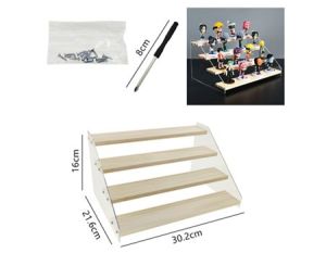 Figurine Acrylic Display Stand Wooden Figure Display Rack Nail Polish/ Perfume/ Cosmetic Display Holder