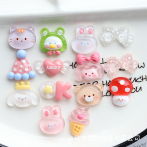 Bộ 14 Charm Sticker chủ đề Ok trong suốt DIY Mayto gắn Dép Cross Dép Sục Cá Sấu JB-155