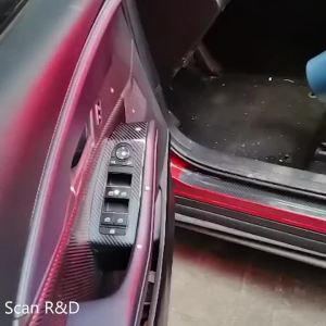 Cornerr Car Gear Shift Panel Decals Fit for TOYOTA GRAND HIGHLANDER 2024 2025 Accessories ABS Carbon Fiber Interior Sticker 2Z6B7