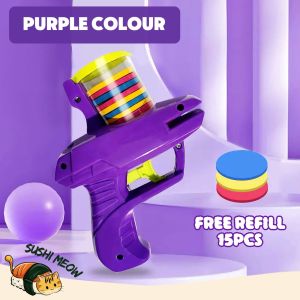 Pet Carrot Gun Flying Disc Launcher Interactive Pet Toy Cat Teaser Gun