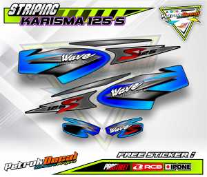 STRIPING VARIASI LIST MOTOR HONDA KARISMA 125 S WAVE/ STIKER VARIASI MOTOR HONDA KARISMA 125 S