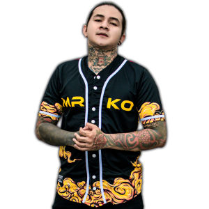 Kaos Baseball Sublim Printing MRKO 009 Motif Japanese Cat Japan Bahan Dryfit Milano