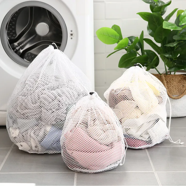 Large Laundry Mesh Bag Washing Net Laundry Fine Mesh Laundry Bag With  Lockable Drawstring For Big Clothes Lazada PH