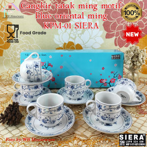 cangkir tea set motif ming SIERA KPM-01 / 6 pasang cangkir / coffee set ceramic