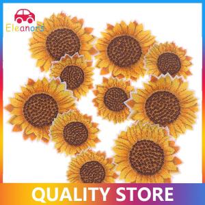 [Eleanor] 5 miếng thêu hoa hướng dương/sắt trên miếng đính quần áo thủ công tự làm