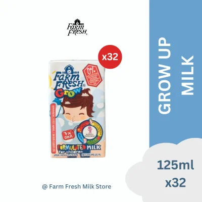 Farm Fresh UHT Grow Up Milk - 1 Carton 125ml x 32 Packs (with Straw)